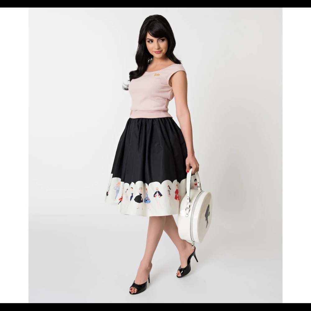 Unique Vintage Barbies Many Outfits Skirt